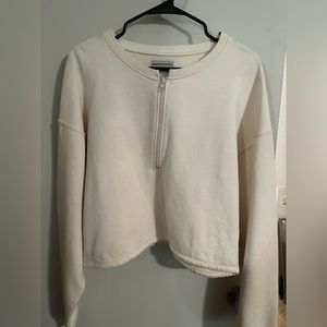 Cream crop jacket
